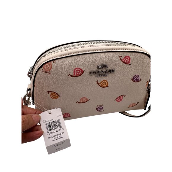 Coach Mini Camera Bag Crossbody - LIMITED EDITION Snail Print - Cream Multi - Picture 6 of 12